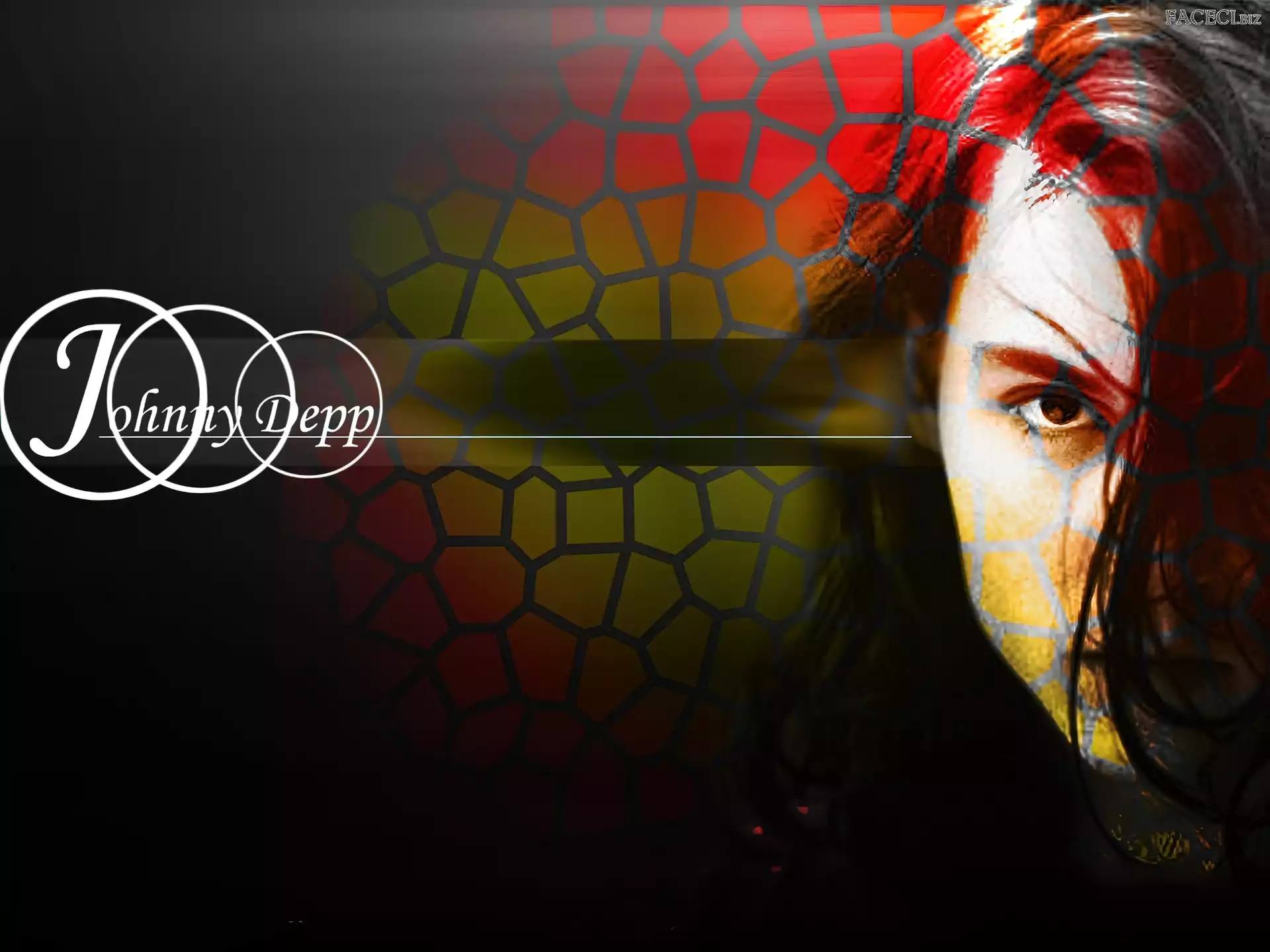 długie włosy, Johnny Depp, oko